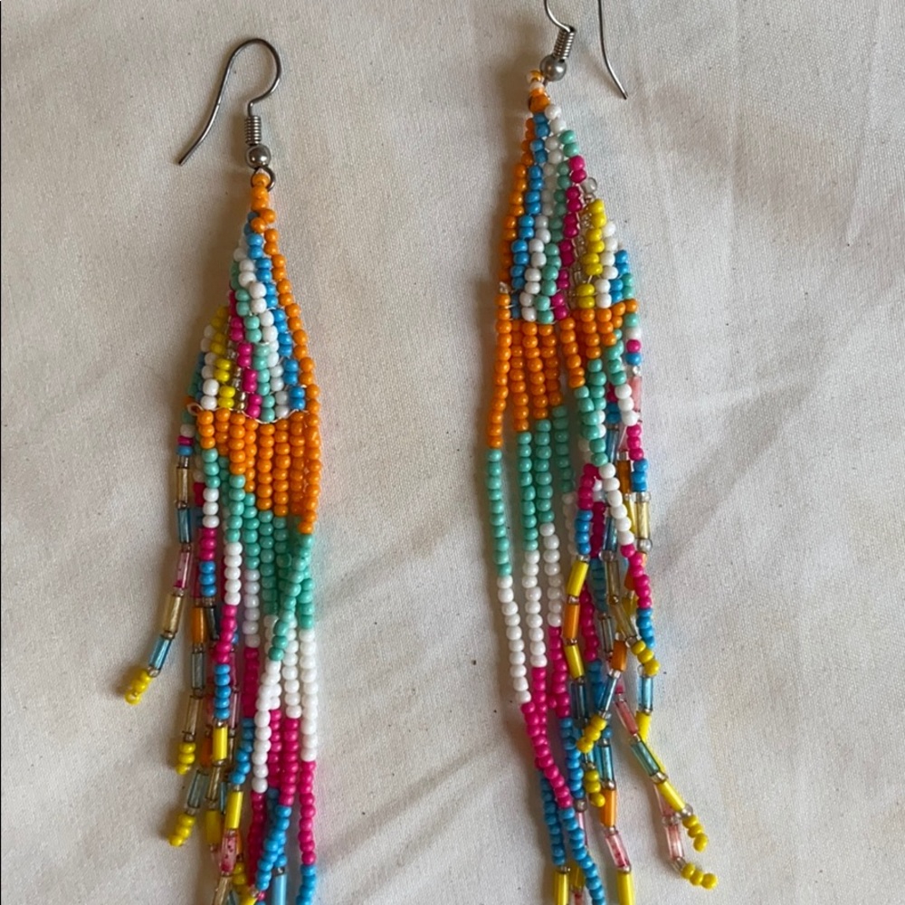 Handmade Beaded Multicolor Earrings
